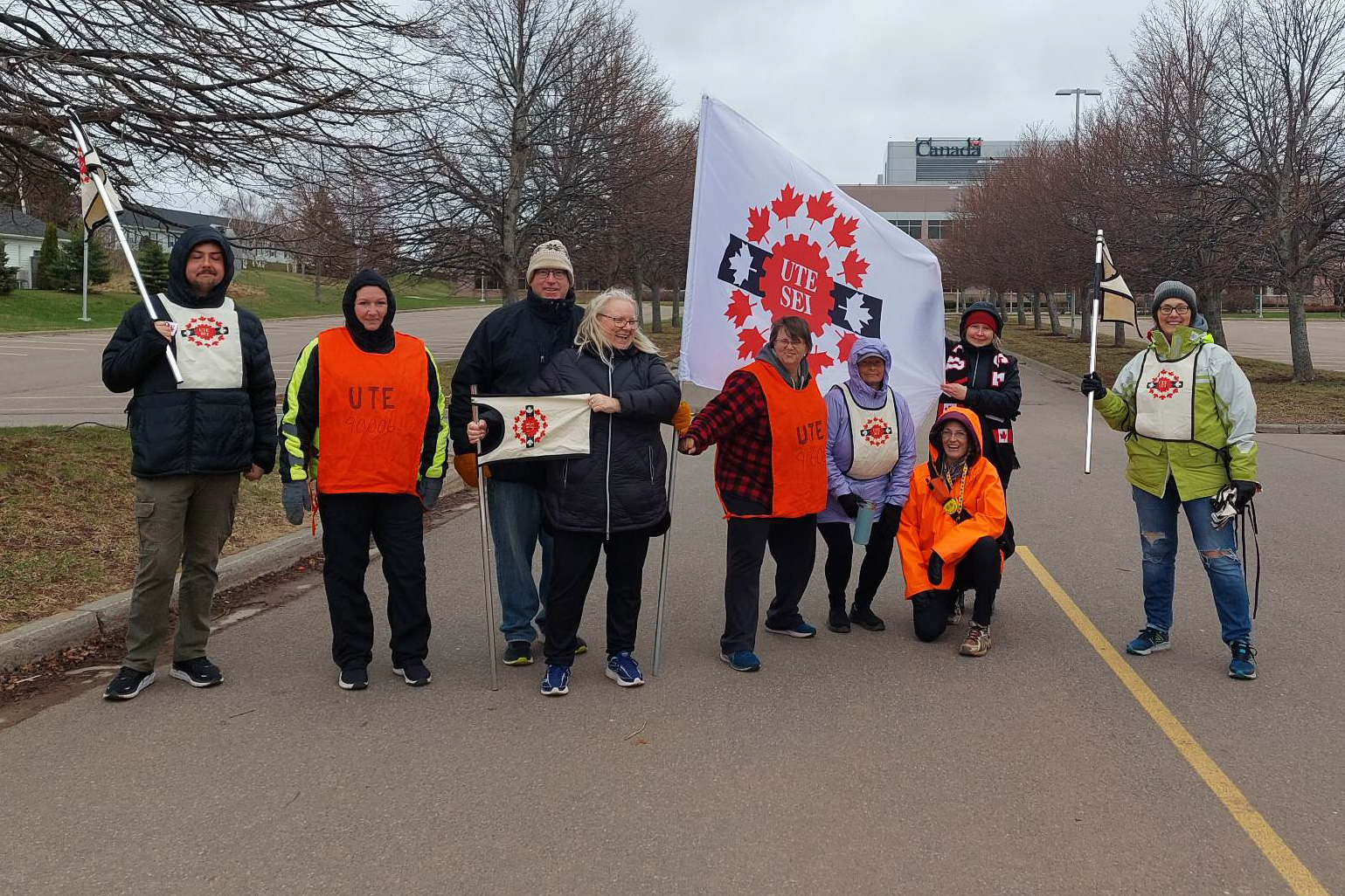 group photo of strikers