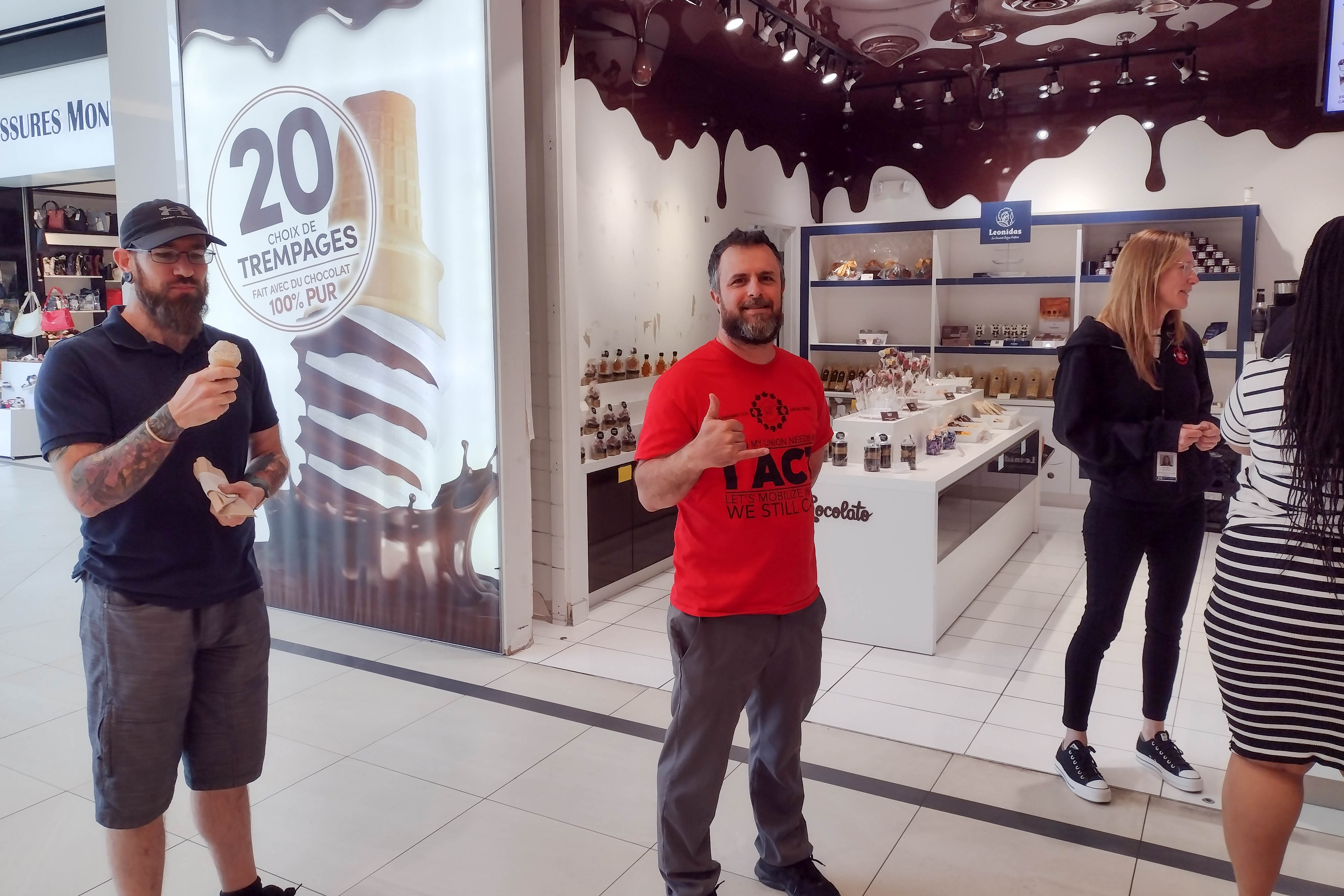 local members at the mall