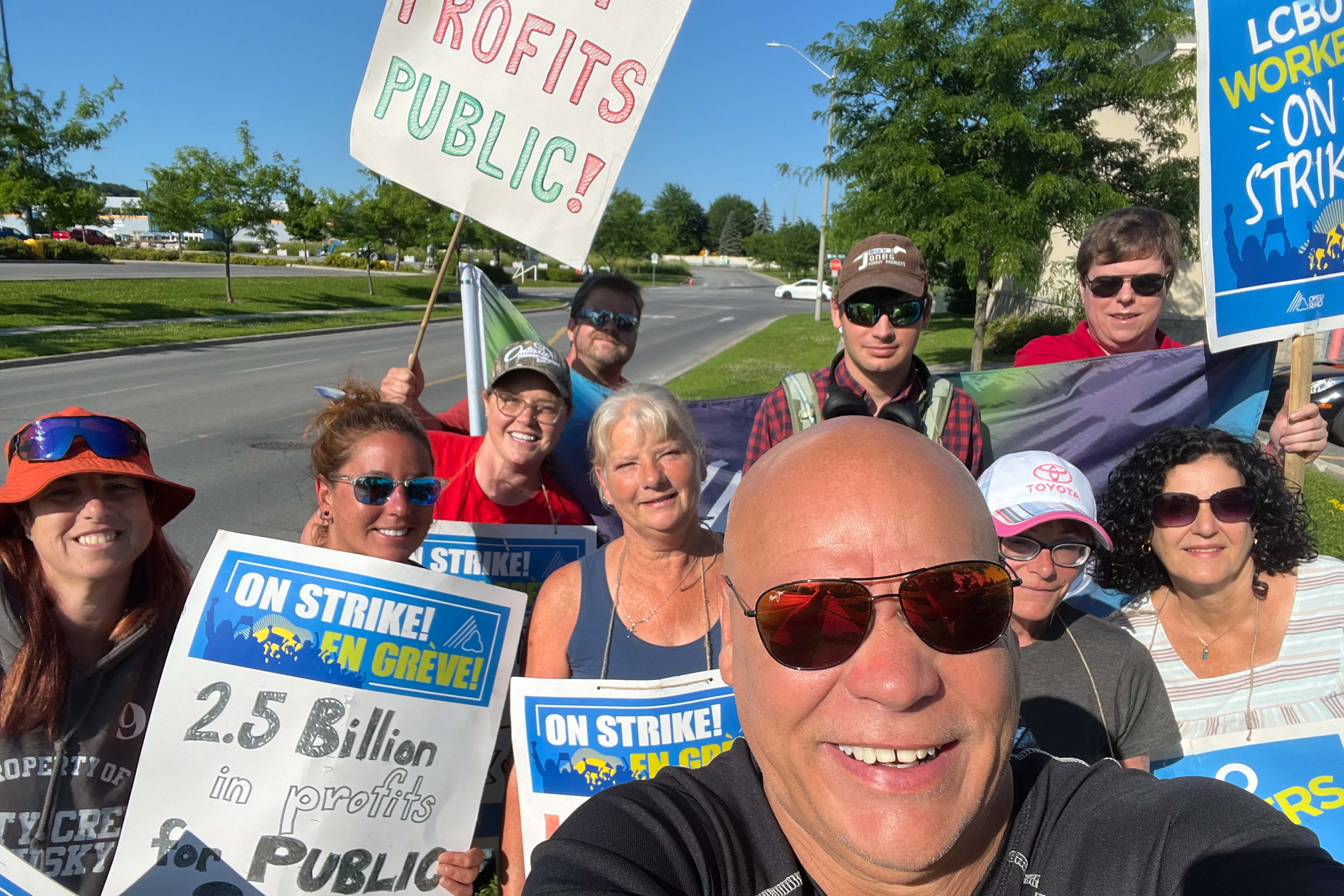 Doug Gaetz, 1st Vice-President with striking LCBO workers
