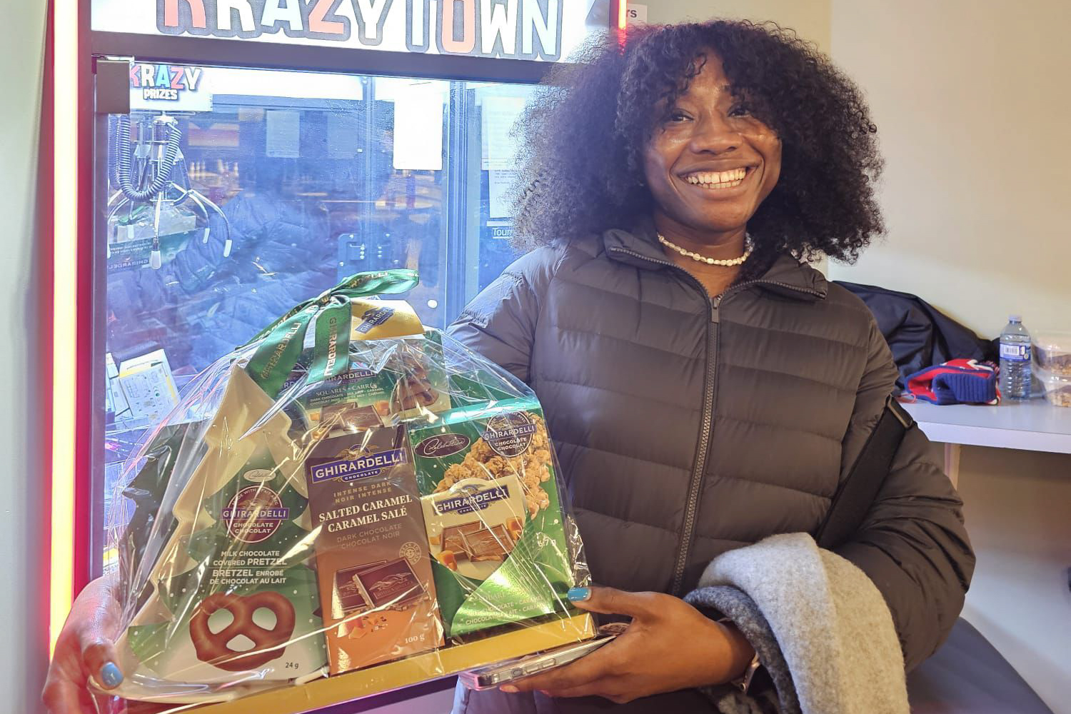 member receiving a prize