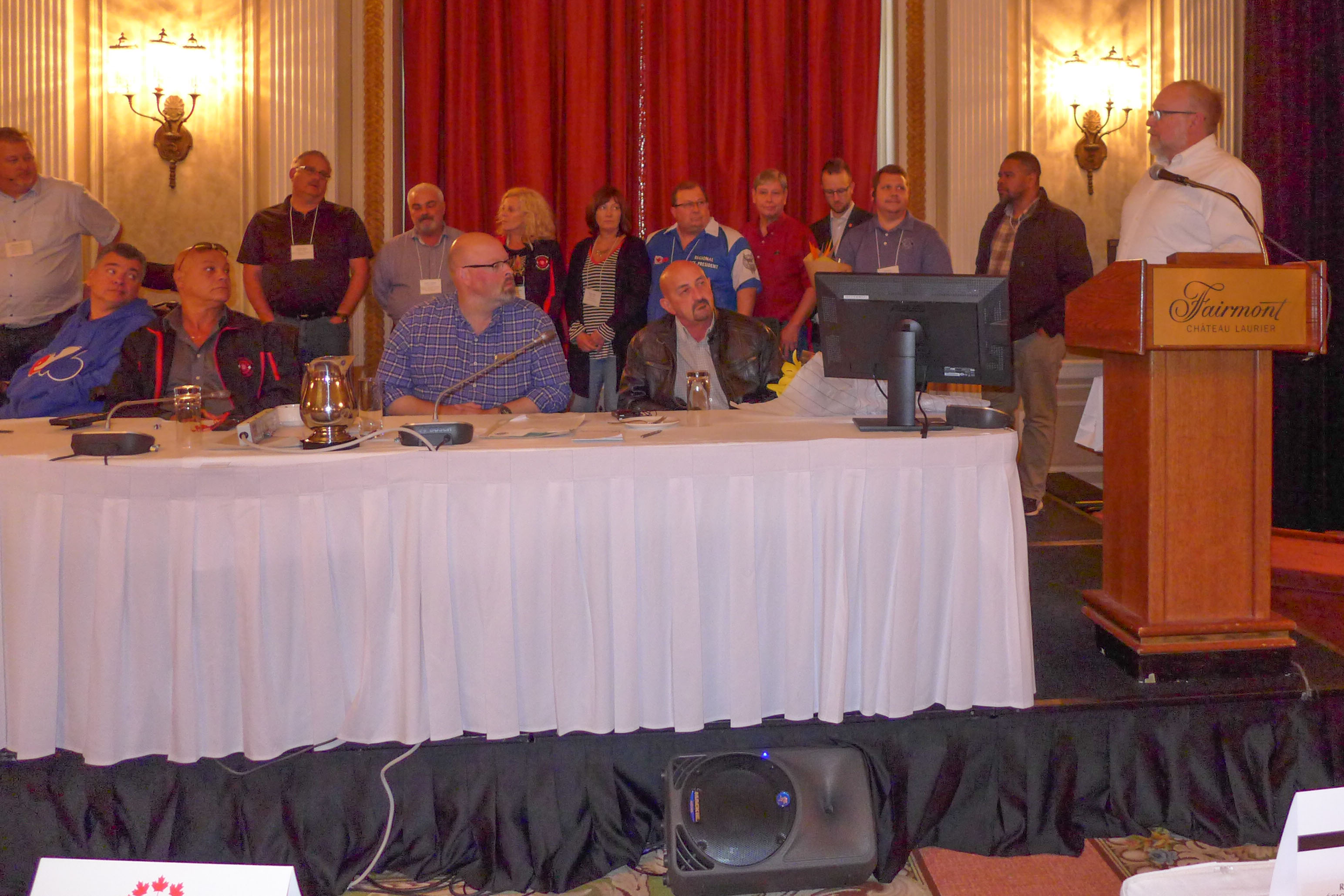 RVPs honour Pierrette Labrie who is retiring and Annette Melanson who is leaving the National Office