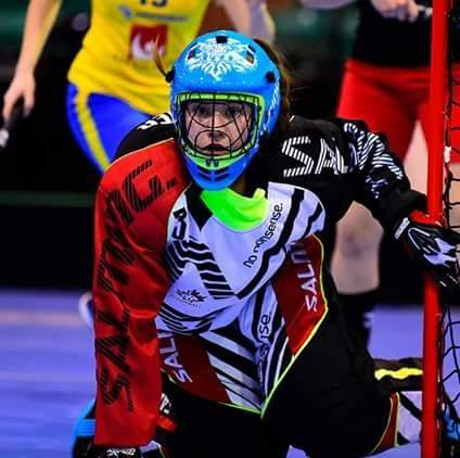 Lily Messier, goalie Floorball Team Canada