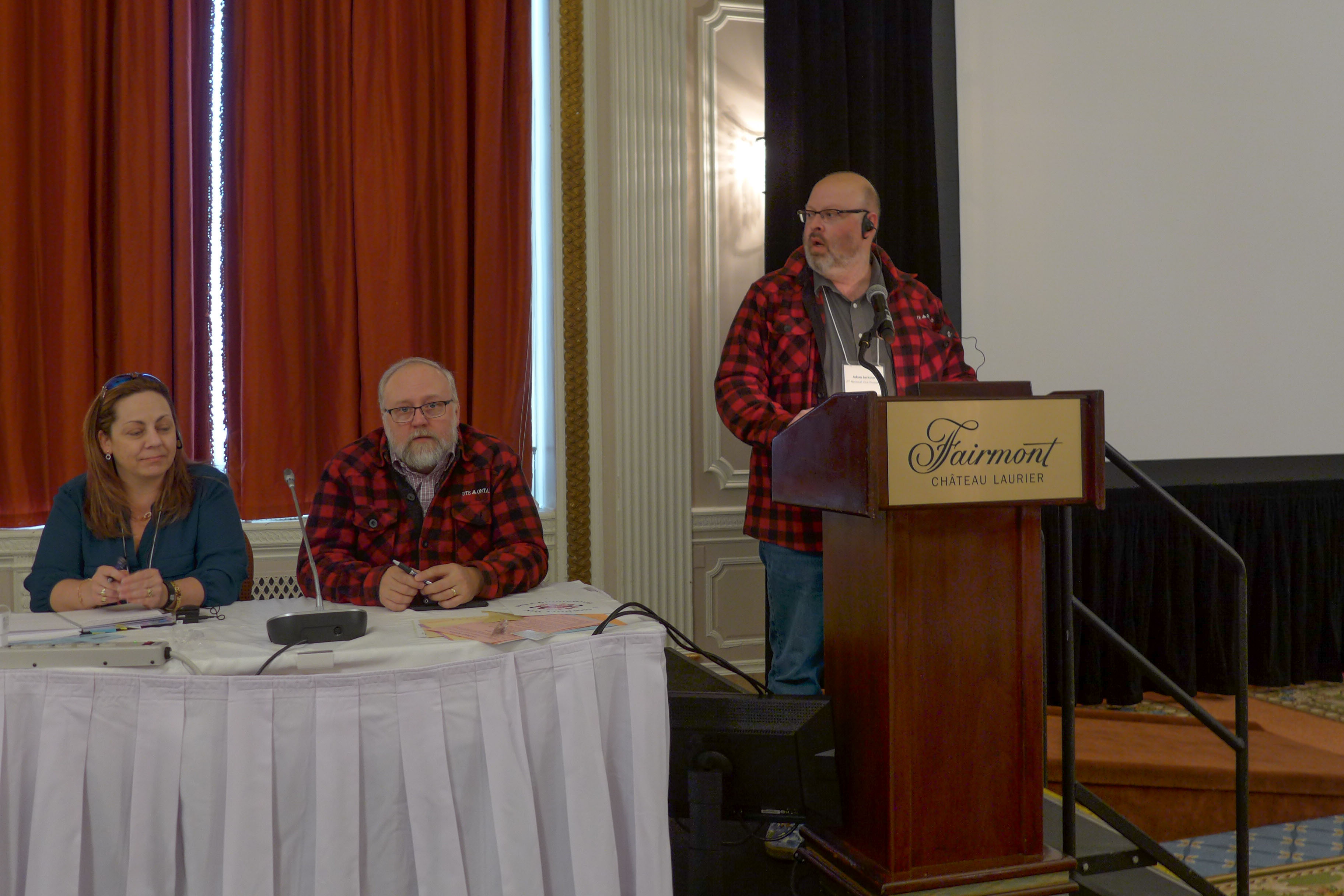 Some of the members of the Bargaining Team: Michelle Neill, Jamie vanSydenborgh, Adam Jackson