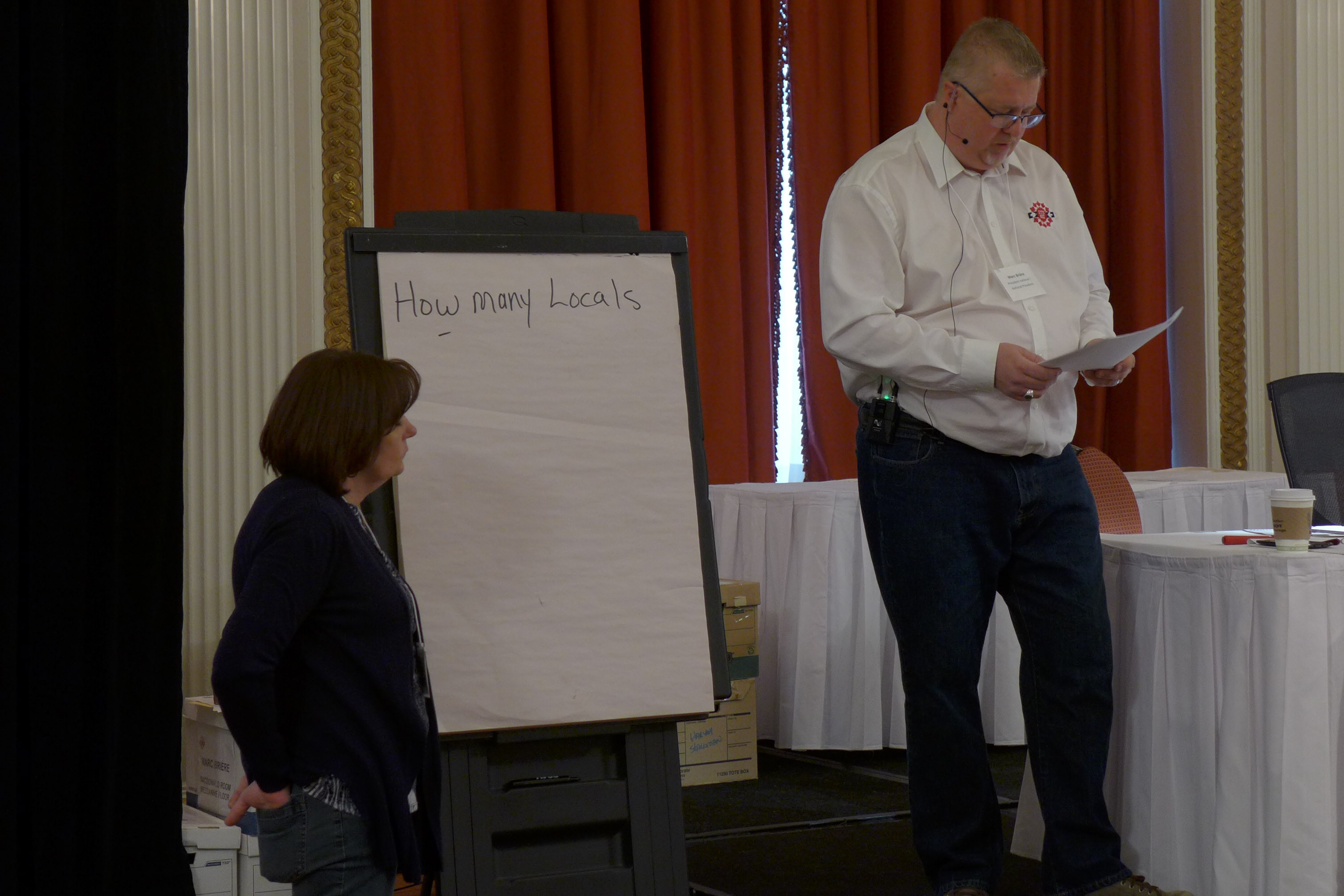 Andrea Holmes, Labour Relations Officer and Marc Brière, National President