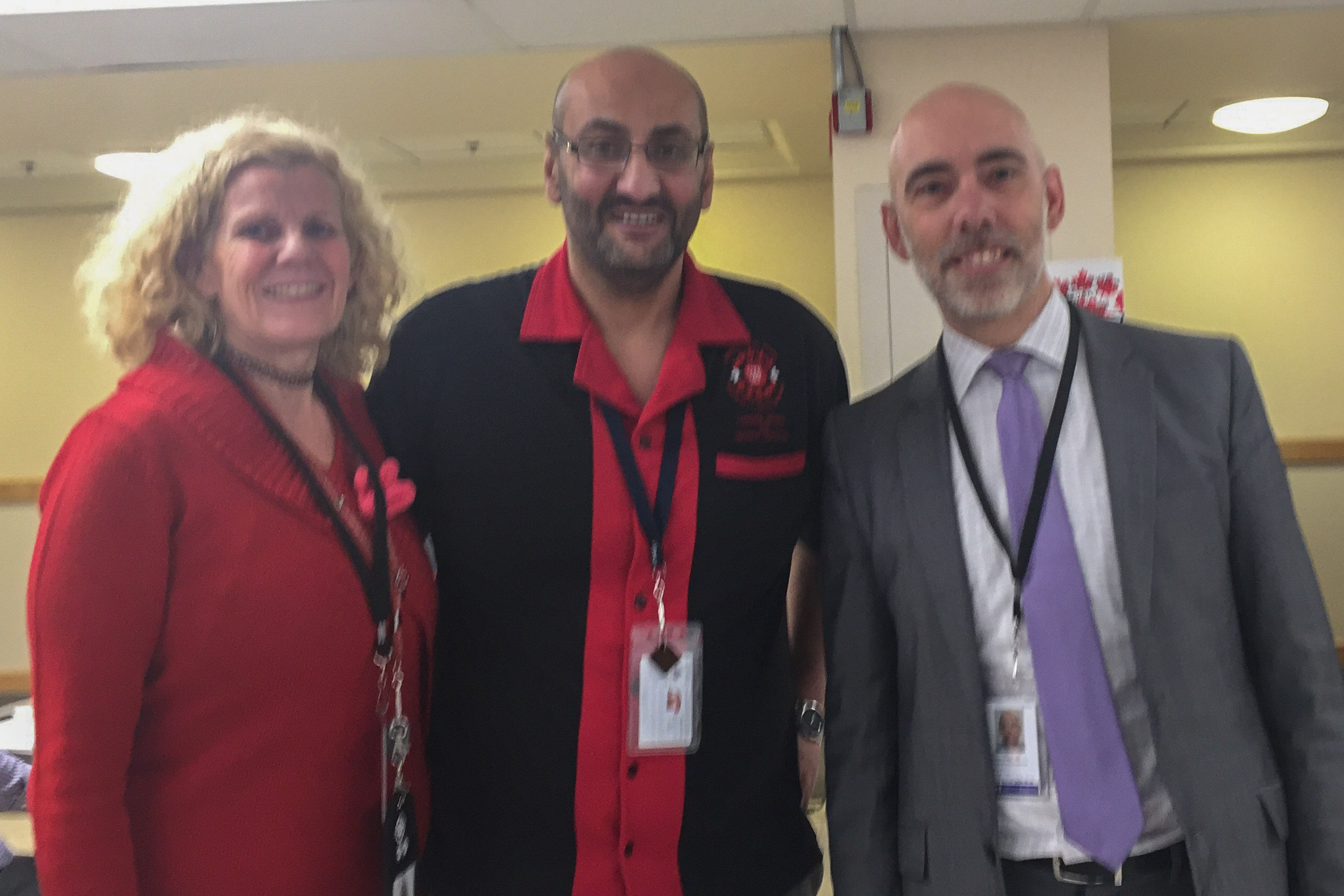 Linda Koenders, RVP NCR with Shady Zekry, Local President and Mr. Yves Giroux, Assistant Commissioner Strategy and Integration 