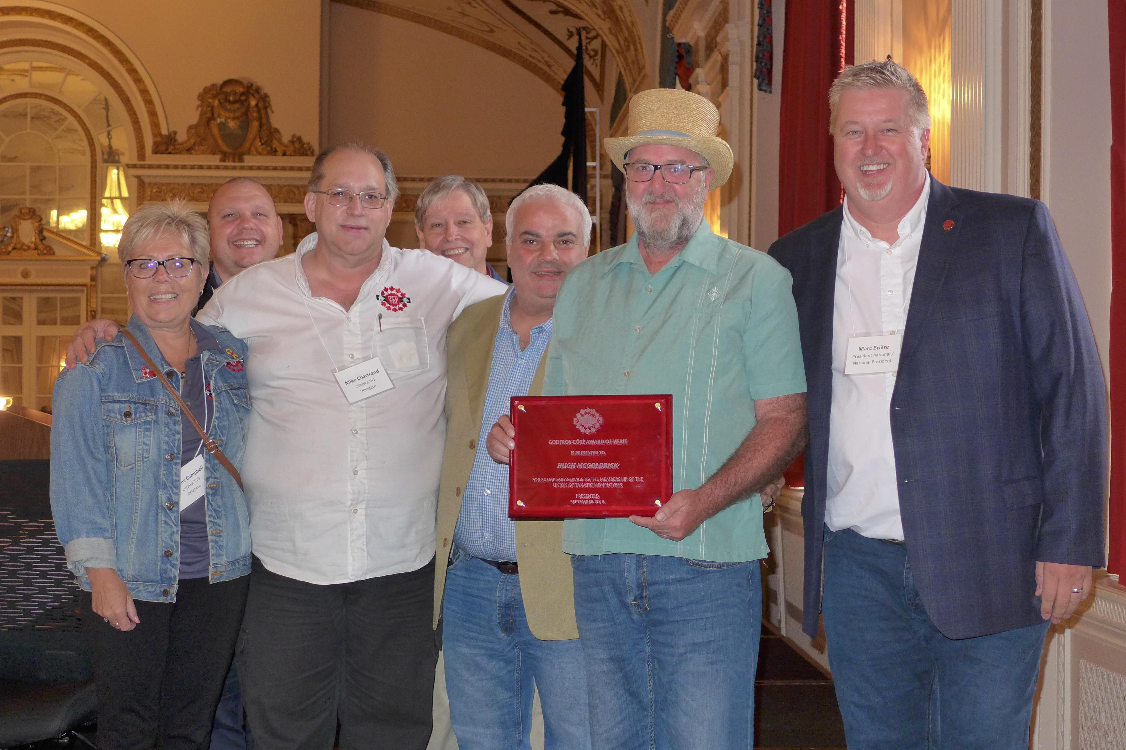 Hugh McGoldrick receives the Godfroy Côté Award of Merit