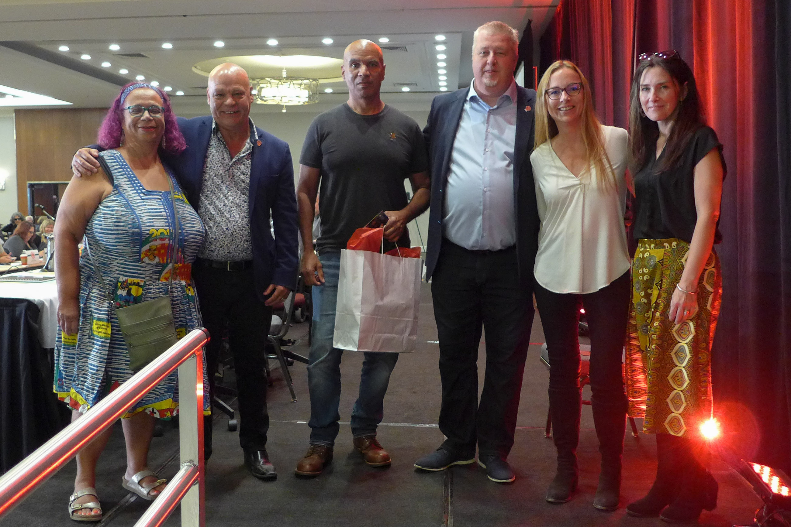 Vicki-Lynn Smith, Doug Gaetz, Ed Smith, Marc Brière and two other ICA representatives