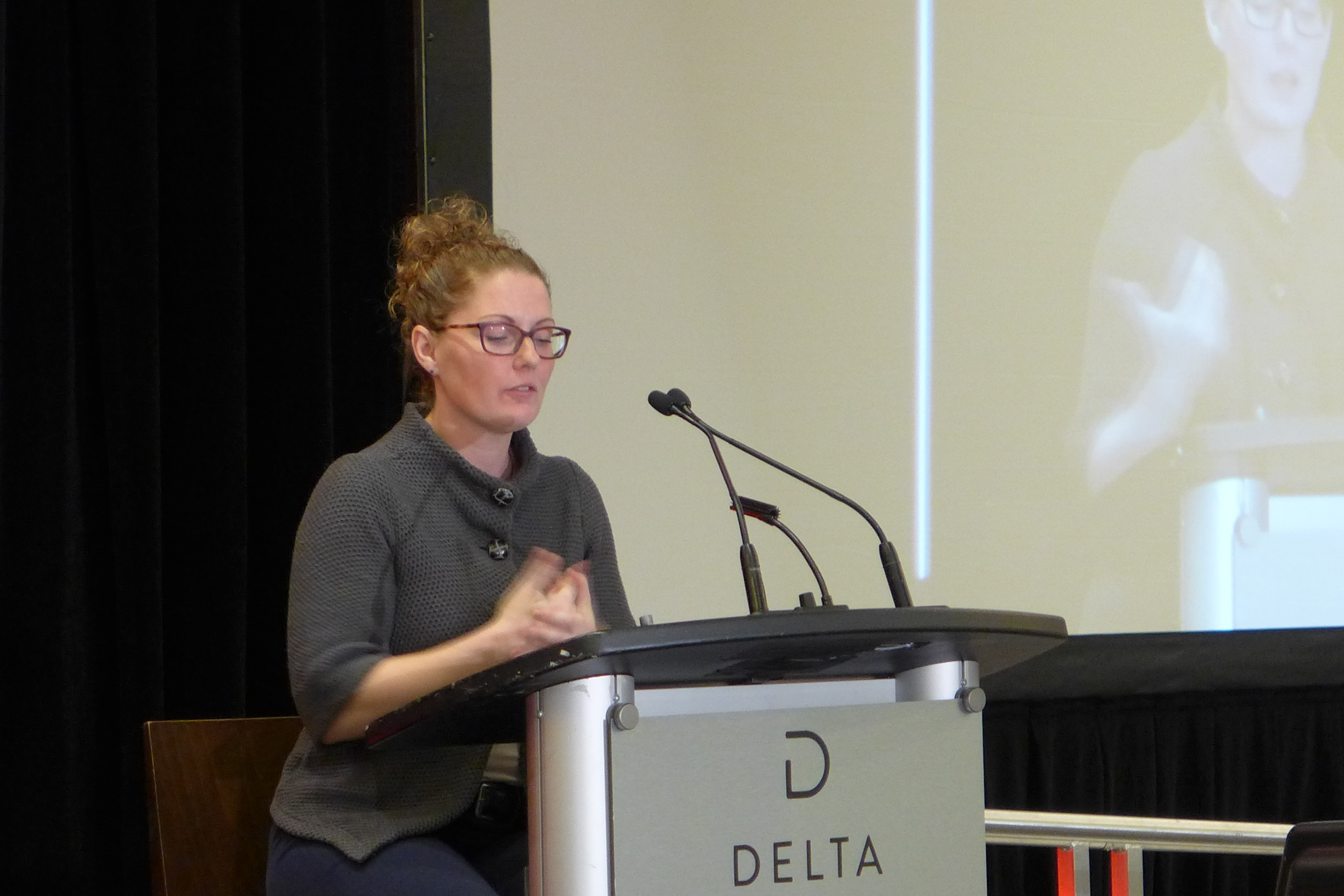 Allison McEwen, Raven Law gives a presentation on Repeal of Roe vs Wade