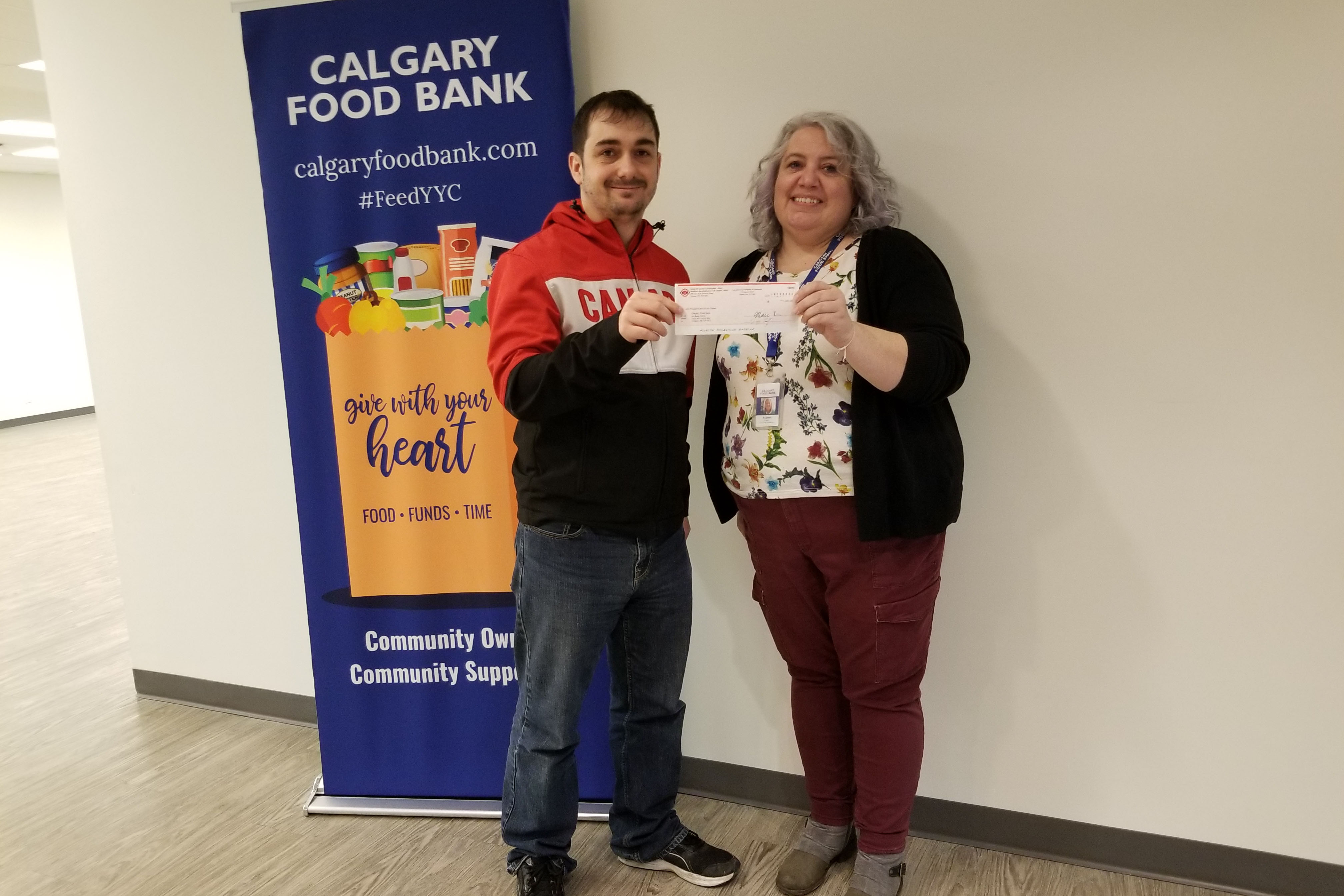 Local president, Sean Parris makes the presentation