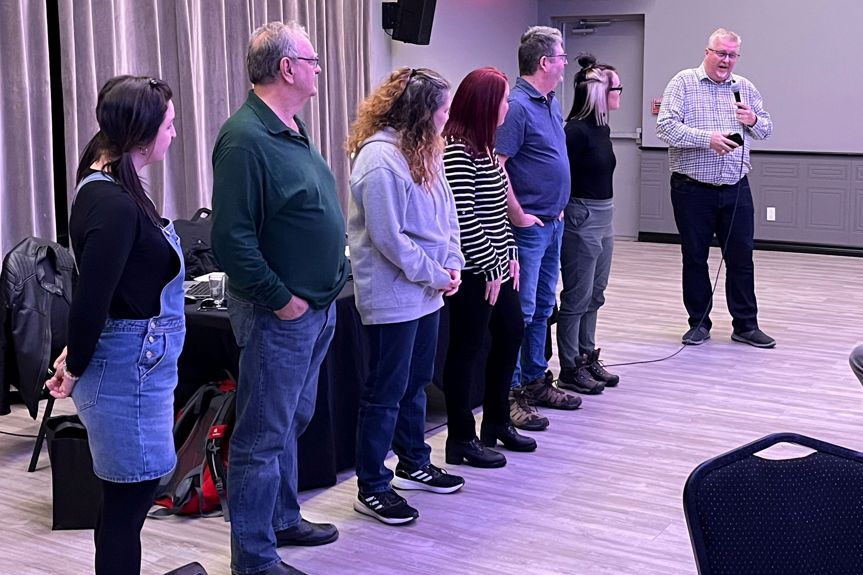 National president Marc Brière with the local executive