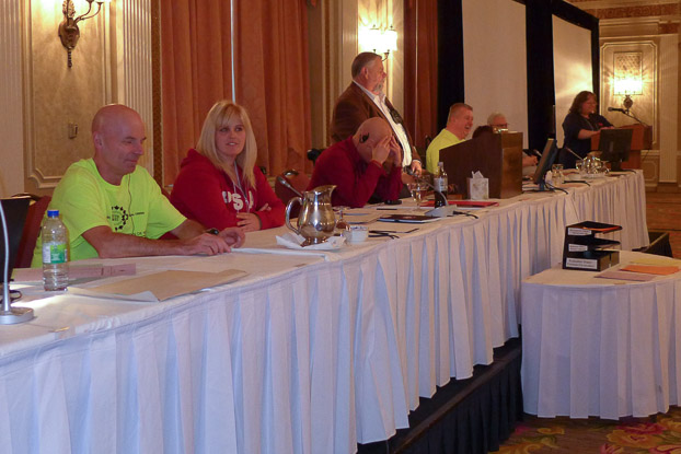 Bargaining Team In the photo: Jean-Pierre Fraser, Dawn Hardy, Doug Gaetz, Robert Campbell, Marc Brière, Denis Lalancette, Madonna Gardiner 