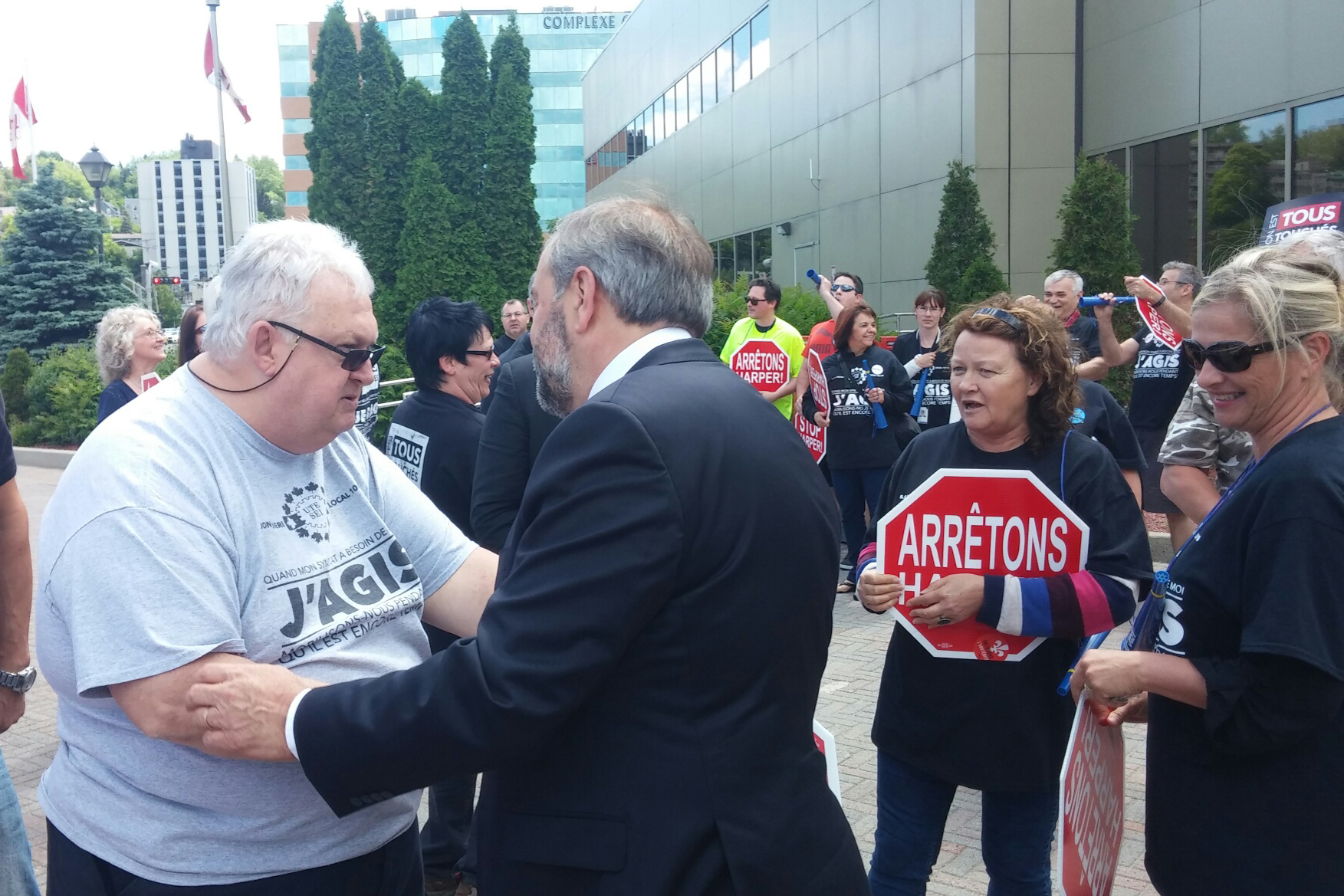 Denis Lalancette, RVP Quebec with Thomas Mulcair, leader of the NDP