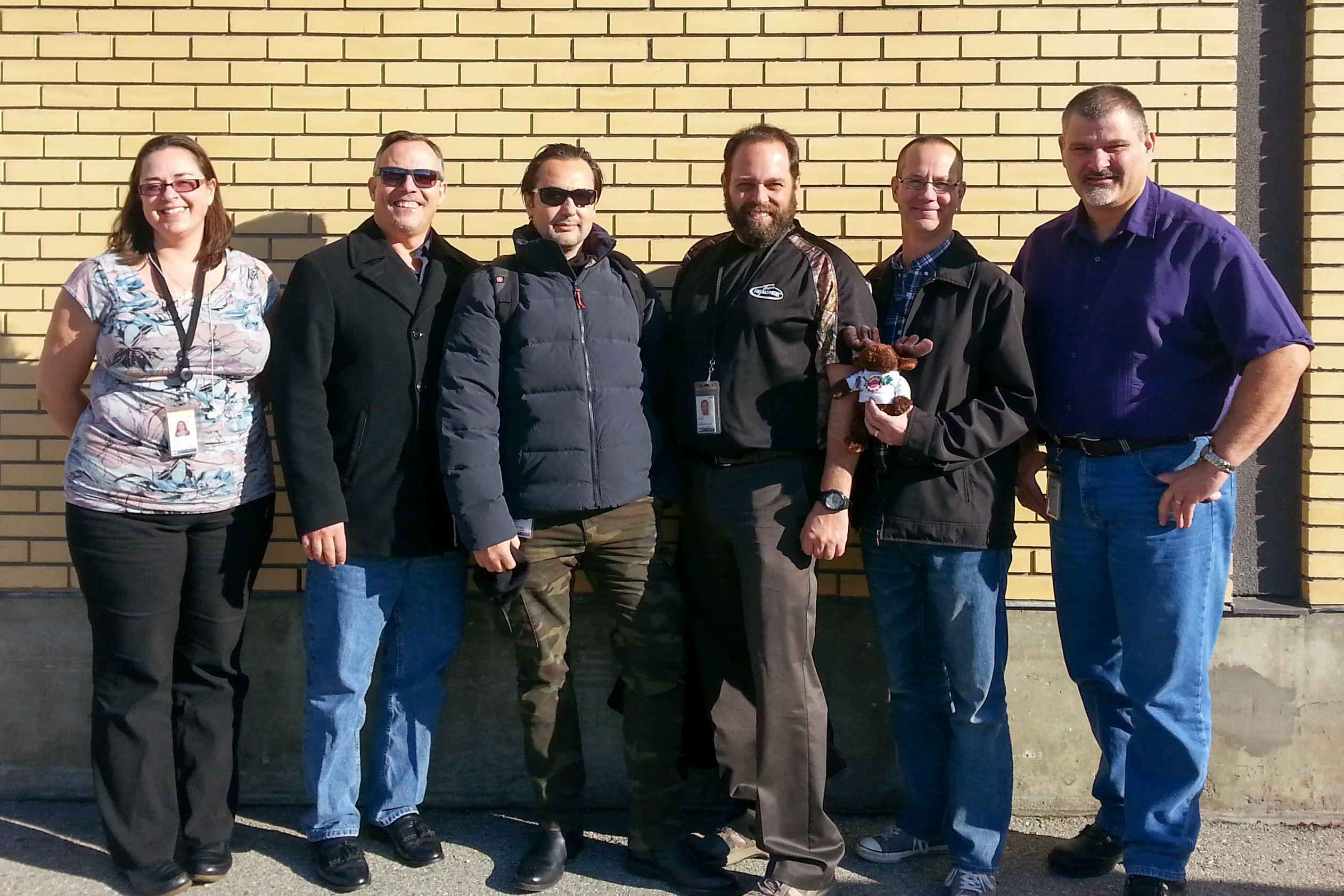 On another sunny day in the Okanagan, the executive met to take a picture and sent the moose on his way to Victoria.