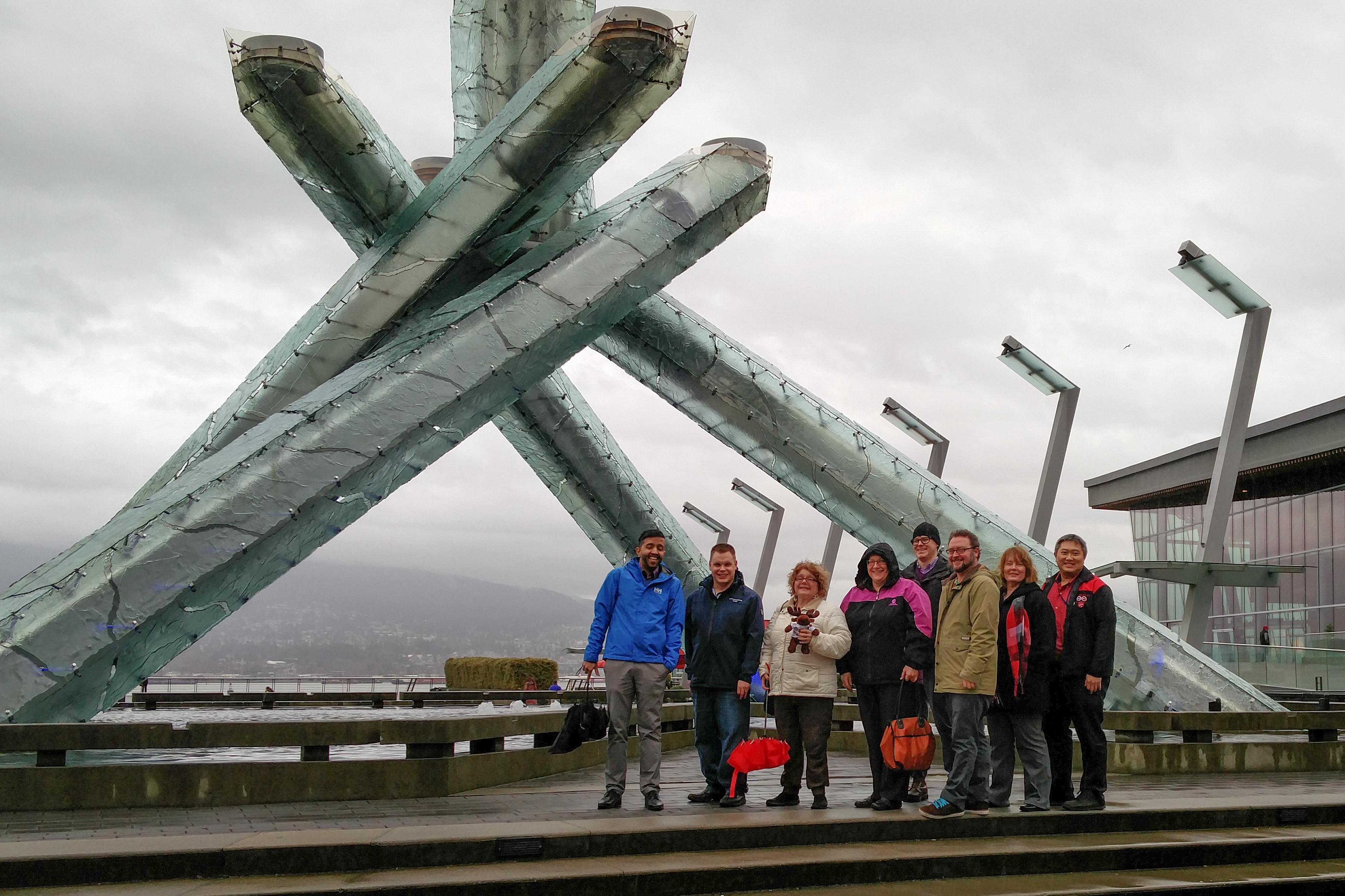 The UTE Moose visited the Olympic Cauldron.