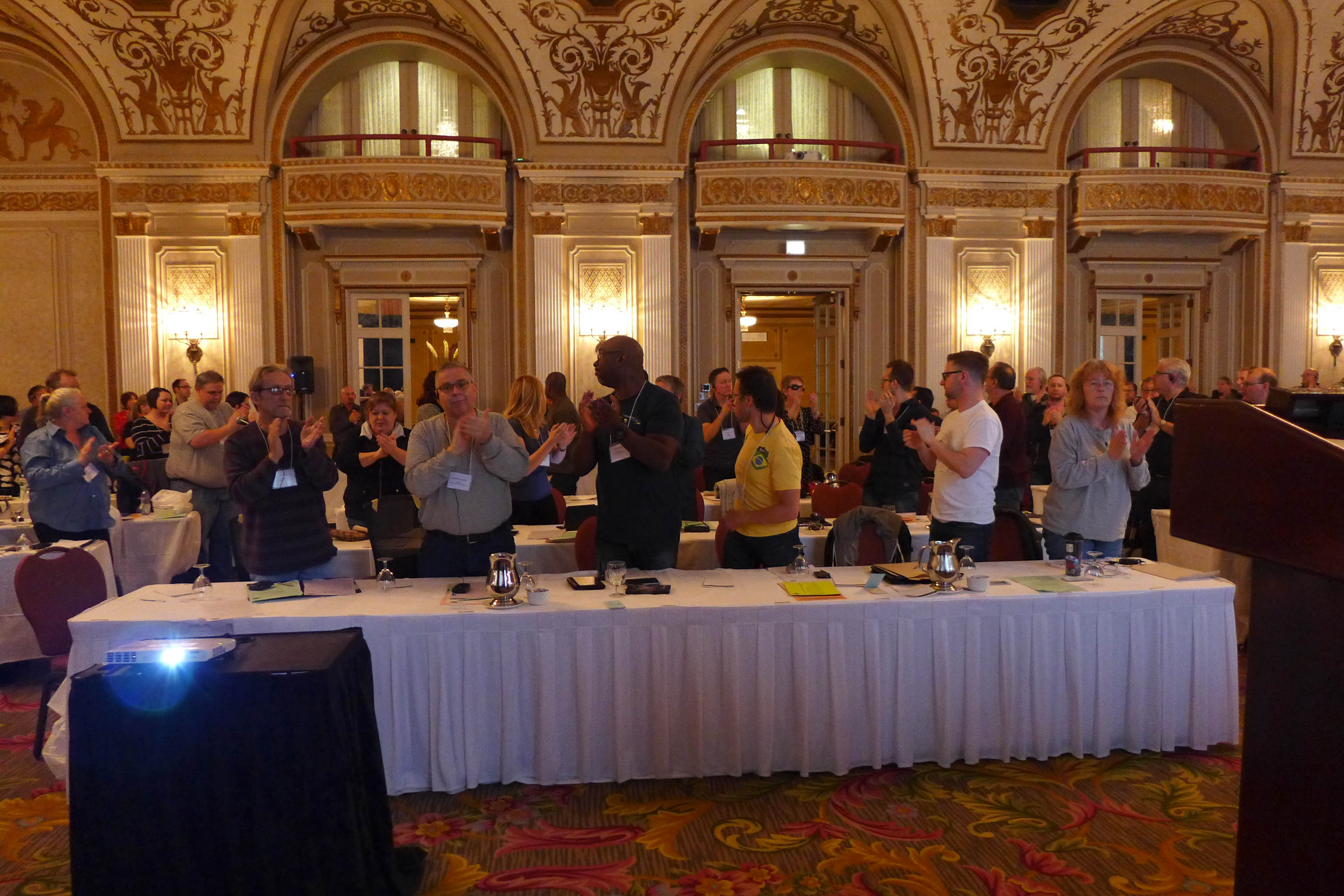 Applause from participants