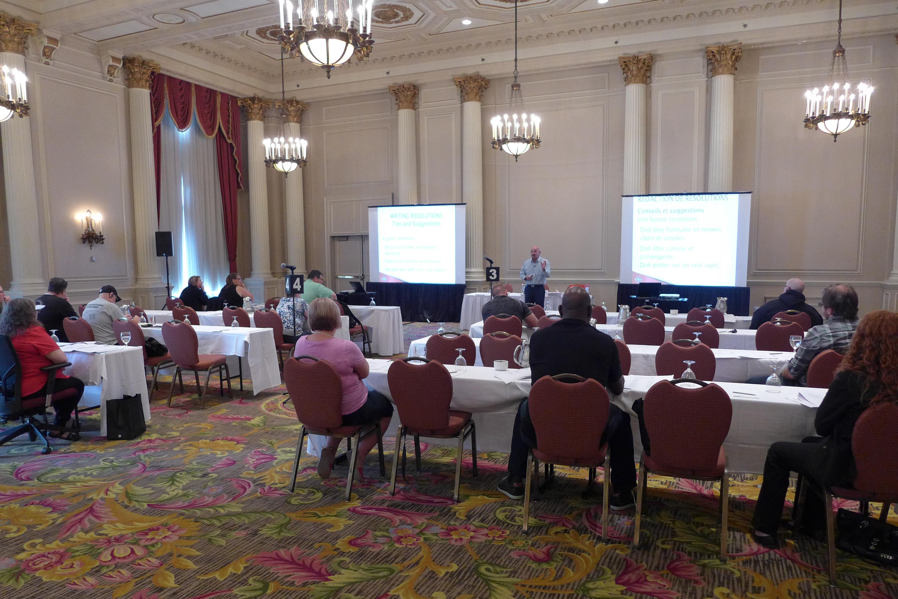 Participants during a training session