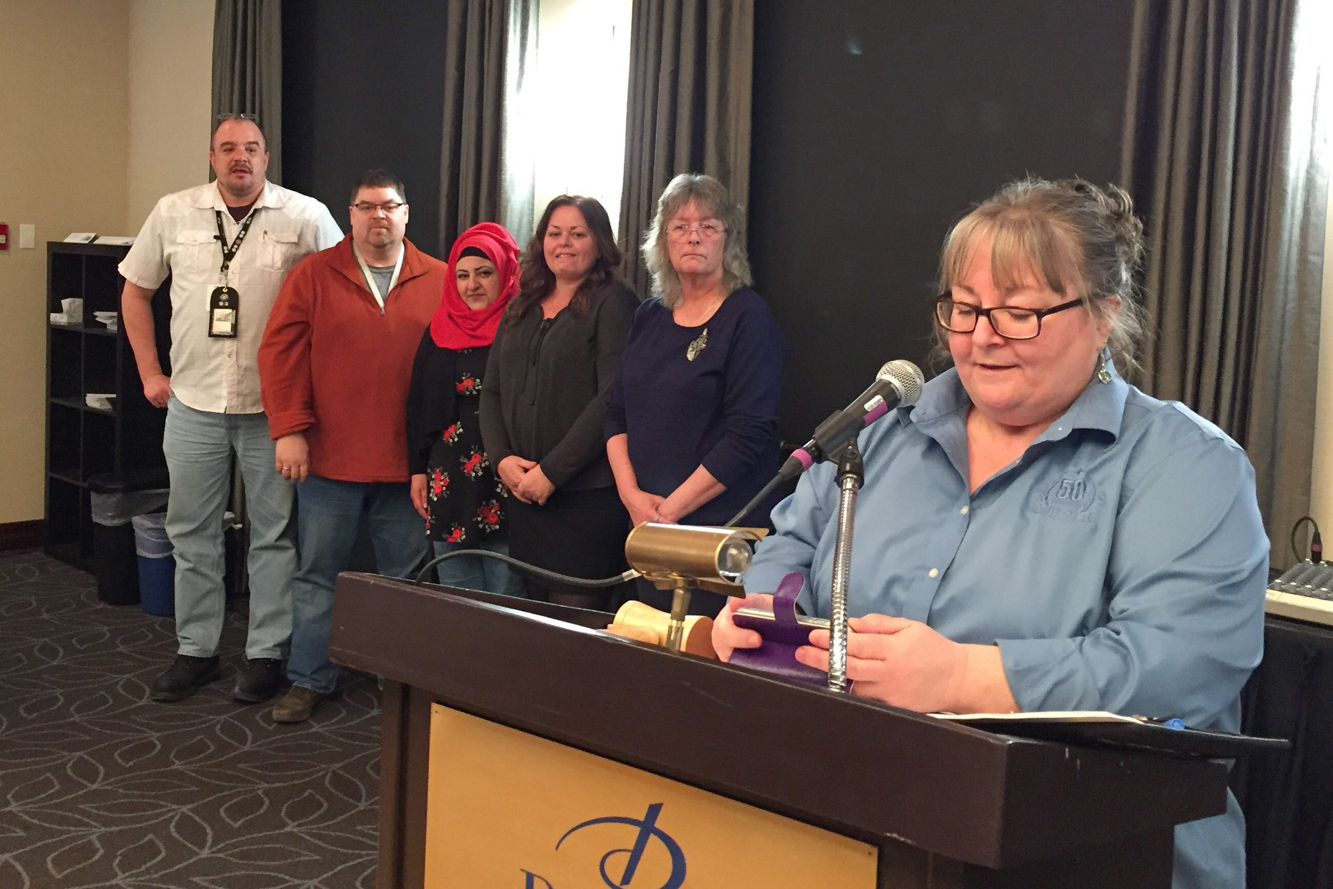 2nd National Vice-President Madonna Gardiner swears in the new executive