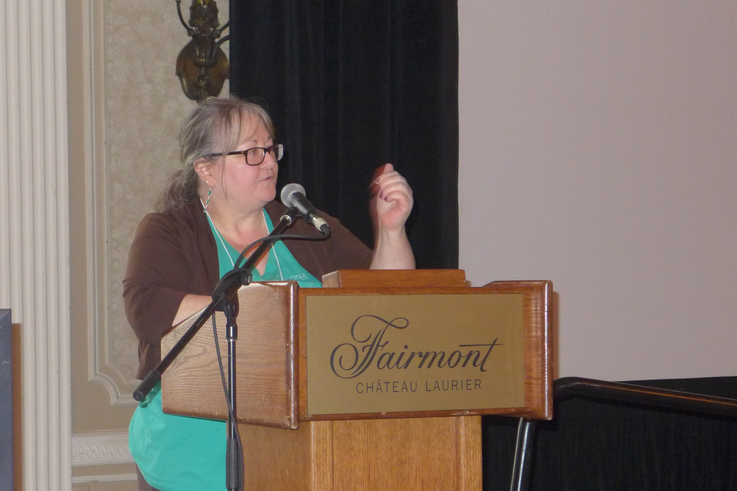 Madonna Gardiner, 2nd National Vice-President, speaking about bargaining