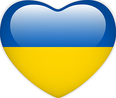 heart in Ukrainian colours