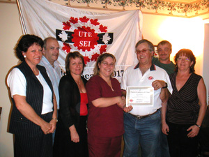 Presentation of the certificate