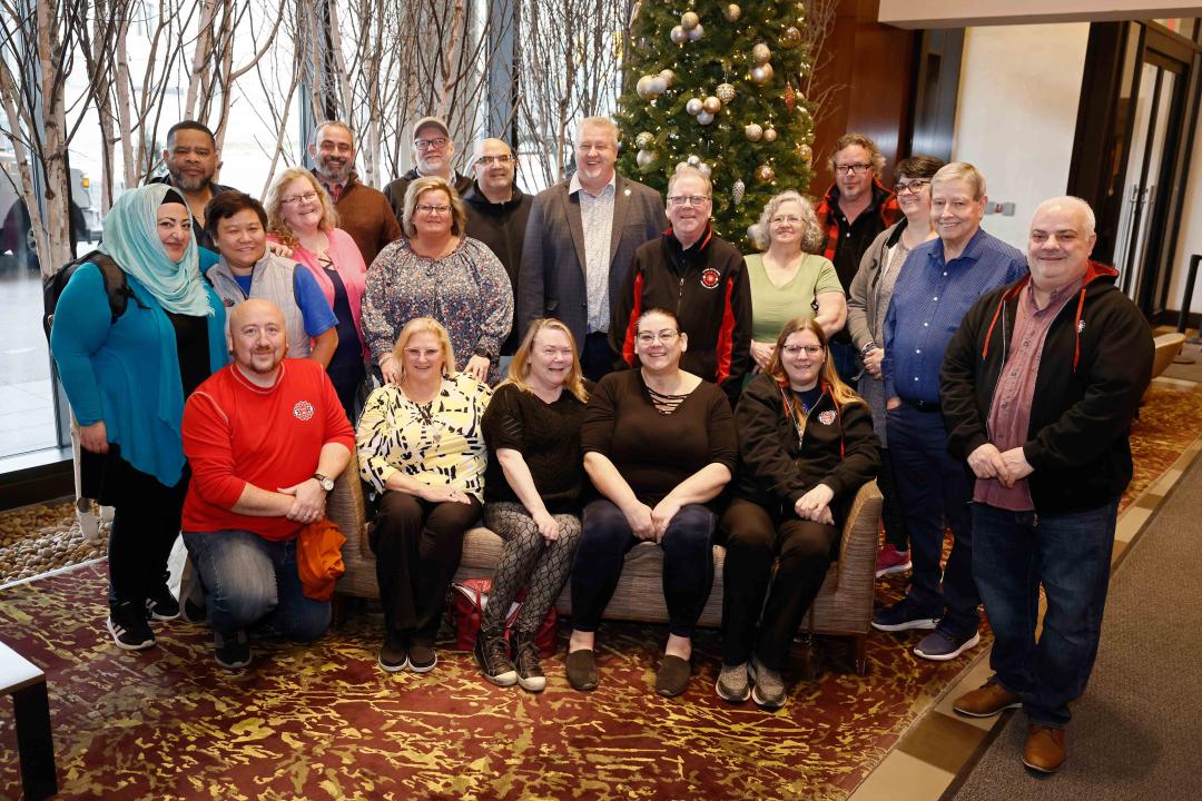 photo de groupe des membres de l'UTE lors de la formation au leadership