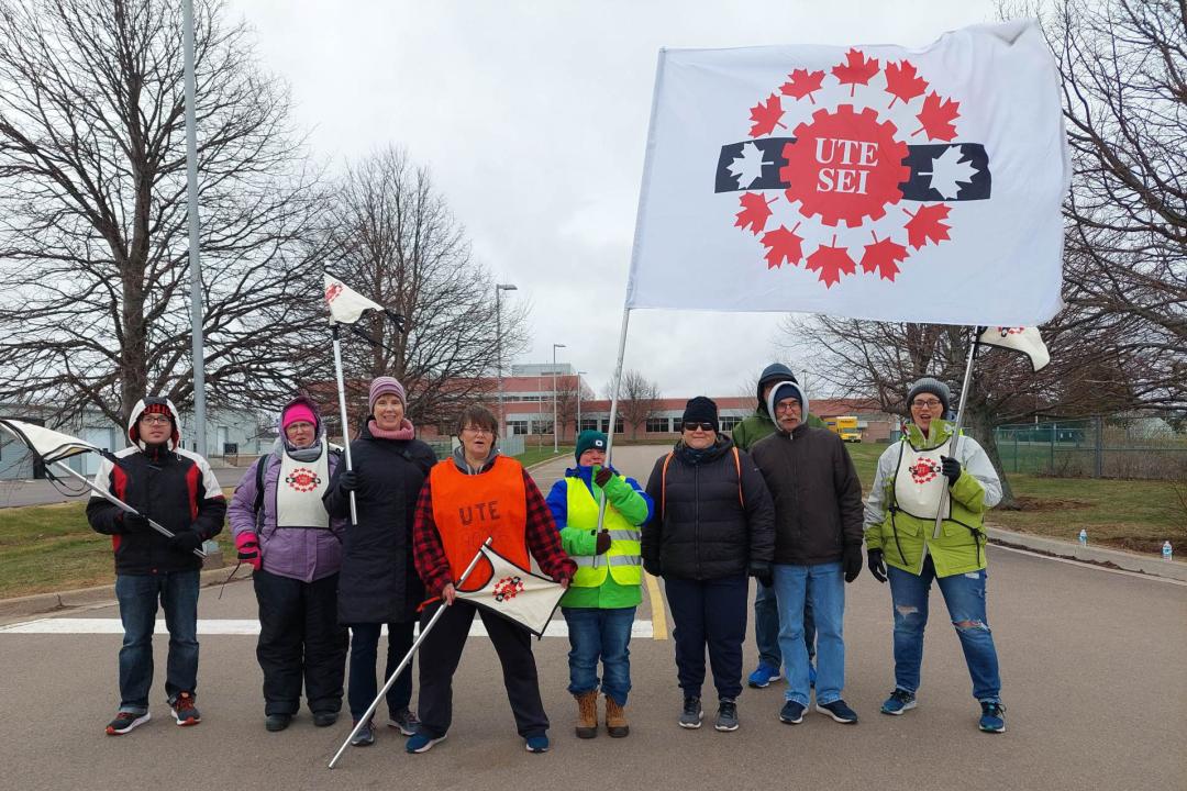 photo de groupe des grévistes