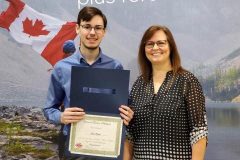 Evan Howell with his mother Ann Howell